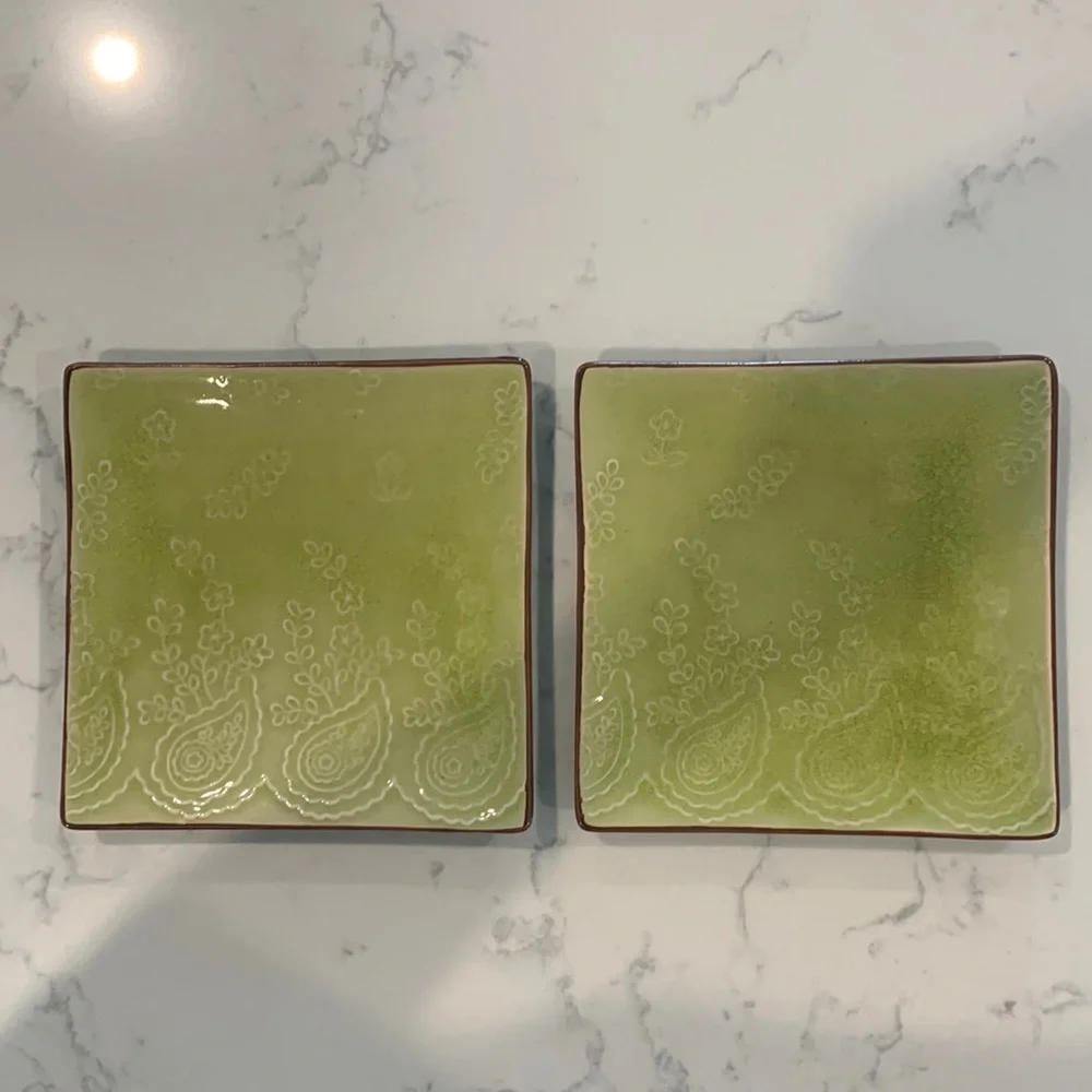 2 Pier 1 Stoneware Plates